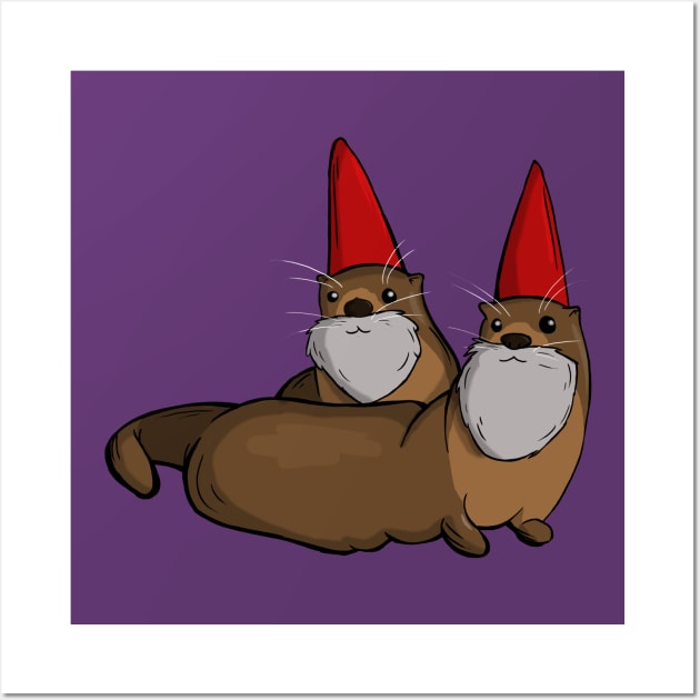 Gnome Otters Wall Art by evthompson057